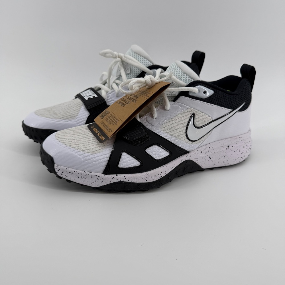 NEW Nike Air Zoom Diamond Elite Turf Shoe Mens 10.5 White Black Volt DZ0503-104